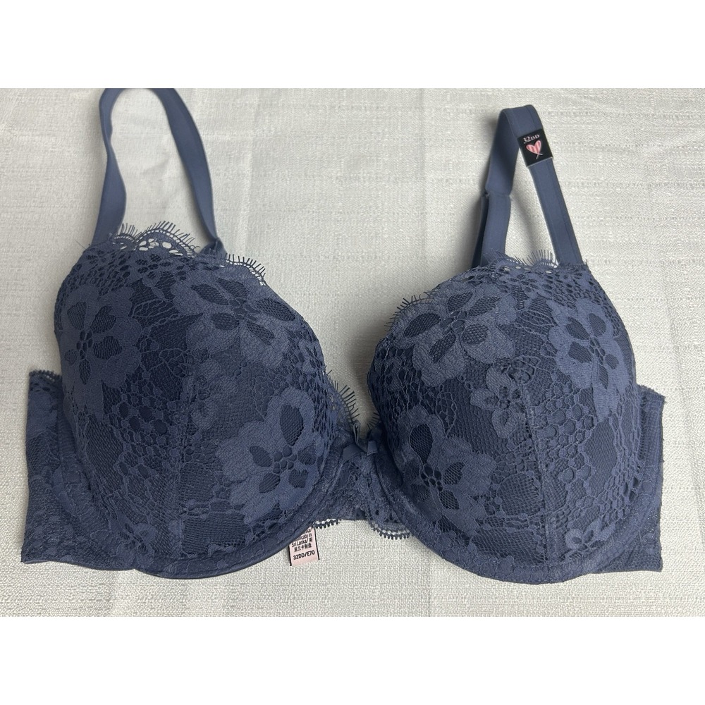 Victoria's Secret 32DD Bra Blue Dream Angels Push Up Underwire Back Closure NWOT